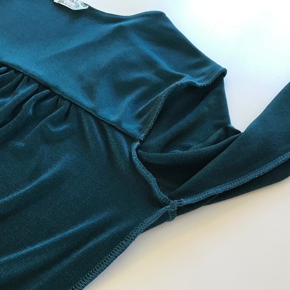 FREE PEOPLE DEEP V GREEN TURNT BODYSUIT - Picture 11 of 14